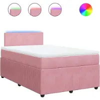 Syfax Boxspringbett mit Matratze Rosa 120x190 cm Samt