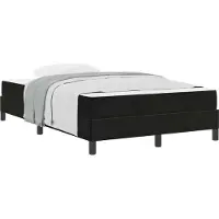 Syfax Boxspringbett mit Matratze Schwarz 120 x 200 cm Stoff