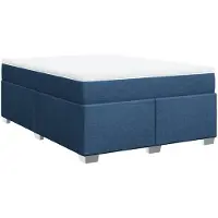 Syfax Boxspringbett mit Matratze Blau 140x200 cm Stoff