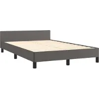 Syfax Bettgestell ohne Matratze Grau 120x190 cm Kunstleder