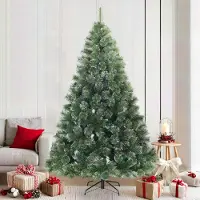 Prolenta Maison Exclusive - Künstlicher Scharnier-Weihnachtsbaum schneebedeckt Grün 210 cm