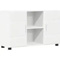 vidaXL "2026 Moderne" Sideboard mit Regal Weiß 88,5x30,5x55,5cm Holzwerkstoff - Wohnwände CC387617