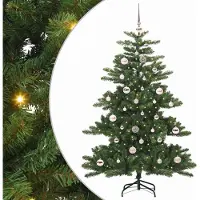 Syfax Künstlicher klappbarer Weihnachtsbaum Grün 150 cm PVC und Stahl