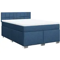 Syfax Boxspringbett mit Matratze Blau 160x200 cm Stoff