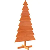 Syfax Weihnachtsbaum zum Schmücken Wachsbraun 150cm Massivholz Kiefer