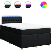 Syfax Boxspringbett mit Matratze Schwarz 120x190 cm Stoff