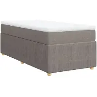 Syfax Boxspringbett mit Matratze Taupe 100x200 cm Stoff