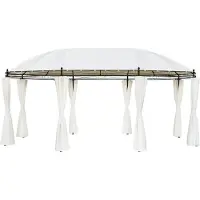 Syfax Gartenpavillon Cremeweiß 530x350x265 cm