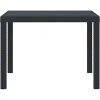vidaXL Möbel Gartentisch Anthrazit 100 x 100 x 73 cm Poly-Rattan - Gartentische &60238