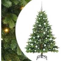 vidaXL Möbel Künstlicher Weihnachtsbaum mit 150 LEDs Grün 150 cm PE und PVC - Künstliche Weihnachtsbäume CLORIS1765081