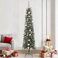 vidaXL Hochwertigen Möbel Künstlicher Weihnachtsbaum mit 300 LEDs Grün 58 x 58 x 210 cm - 4633769