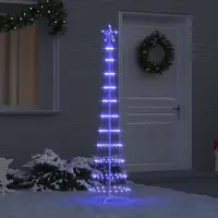 vidaXL "Schlussverkauf" LED-Weihnachtsbaum(1 pc) - Kunstbaum/Tannenbaum - mit 230 LEDs Blau 51x51x190 cm Metall C8159