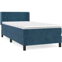 Syfax Boxspringbett mit Matratze Dunkelblau 90x190 cm Samt