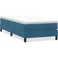Syfax Boxspringbett ohne Matratze Dunkelblau 100x220 cm Samt