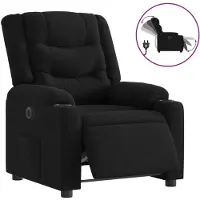 Syfax Relaxsessel Elektrisch Schwarz Stoff