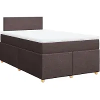 Syfax Boxspringbett mit Matratze Dunkelbraun 120x200 cm Stoff