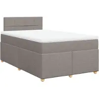 Syfax Boxspringbett mit Matratze Taupe 120x190 cm Stoff