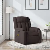 vidaXL "2026 Promotion" Massagesessel/Loungesessel/TV-Sessel - Dunkelbraun Stoff - Couchsessel CC22716