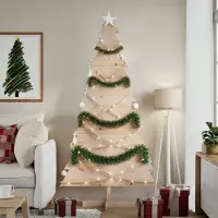 Prolenta Maison Exclusive - Weihnachtsbaum Holz zum Schmücken 180 cm Massivholz Kiefer