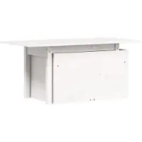 Syfax Gartentisch Weiß 100x50x75 cm Massivholz Kiefer