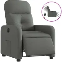Syfax Relaxsessel Elektrisch Dunkelgrau Stoff