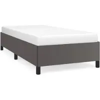 Syfax Bettgestell Grau 80x200 cm Kunstleder