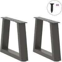 vidaXL Couchtischbeine V-Form 2 Stück Anthrazit 30x(30-31,3) cm Stahl