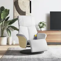 vidaXL Cloris DesignMöbel Massagesessel mit Fußteil Weiß Kunstleder , Klassische Sessel 2024 Neu