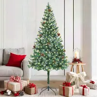 vidaXL Praktischen Künstlicher Weihnachtsbaum Grün 180 cm PVC und Stahl - Künstliche Weihnachtsbäume ,design Möbel 9986869 2parcel