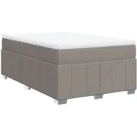 Syfax Boxspringbett mit Matratze Taupe 120x200 cm Stoff