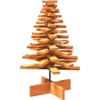 Syfax Weihnachtsbaum Holz zum Schmücken 80 cm Massivholz Kiefer
