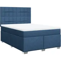 Syfax Boxspringbett mit Matratze Blau 140x190 cm Stoff