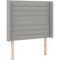 Syfax Kopfteil mit Ohren Hellgrau 103x16x118/128 cm Stoff