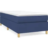 Syfax Boxspringbett mit Matratze Blau 100x200 cm Stoff