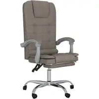 Syfax Bürostuhl mit Massagefunktion Taupe Stoff