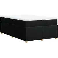 Syfax Boxspringbett mit Matratze Schwarz 120x190 cm Stoff