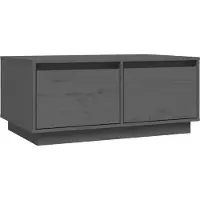 vidaXL Couchtisch Grau 80x50x35 cm Massivholz Kiefer