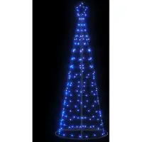 vidaXL BEI CLORIS LED Weihnachtsbaum 200 LEDs Blau 182 cm - Künstliche Weihnachtsbäume Neu7975540 1parcel