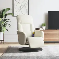 vidaXL 2025 Moderne Massagesessel mit Fußteil Creme Samt - Fernseh- & Relaxsessel,Design 5737659 1parcel