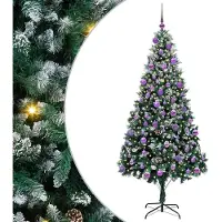 vidaXL "WINTER SALE" Künstlicher Weihnachtsbaum mit 300 LEDs mit Ständer Grün 210 cm - Künstliche Weihnachtsbäume NEU7738289