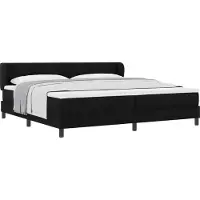 Syfax Boxspringbett mit Matratze Schwarz 200 x 200 cm Stoff