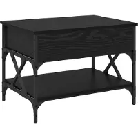 vidaXL Couchtisch Schwarz Eichen-Optik 70x50x50cm Holzwerkstoff