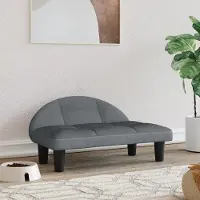 vidaXL [Home] Hundebett Dunkelgrau 70x52x30 cm Samt , Neue Mode 2024 im häuslichen Leben