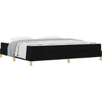 Syfax Boxspringbett mit Matratze Schwarz 200 x 200 cm Stoff