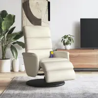 Prolenta Maison Exclusive - Massagesessel mit Fußteil Creme Kunstleder