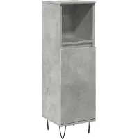 vidaXL Badschrank Betongrau 30x30x100 cm Holzwerkstoff