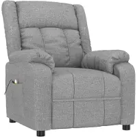 Syfax Massagesessel Hellgrau Stoff