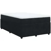 Syfax Boxspringbett mit Matratze Schwarz 120x190 cm Samt