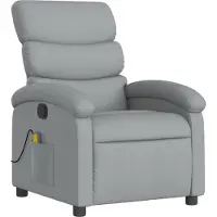 Syfax Massage-Relaxsessel, hellgrauer Stoff