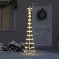 vidaXL "Schlussverkauf" LED-Weihnachtsbaum(1 pc) - Kunstbaum/Tannenbaum - Warmes Weiß 51x51x190 cm Metall C8158